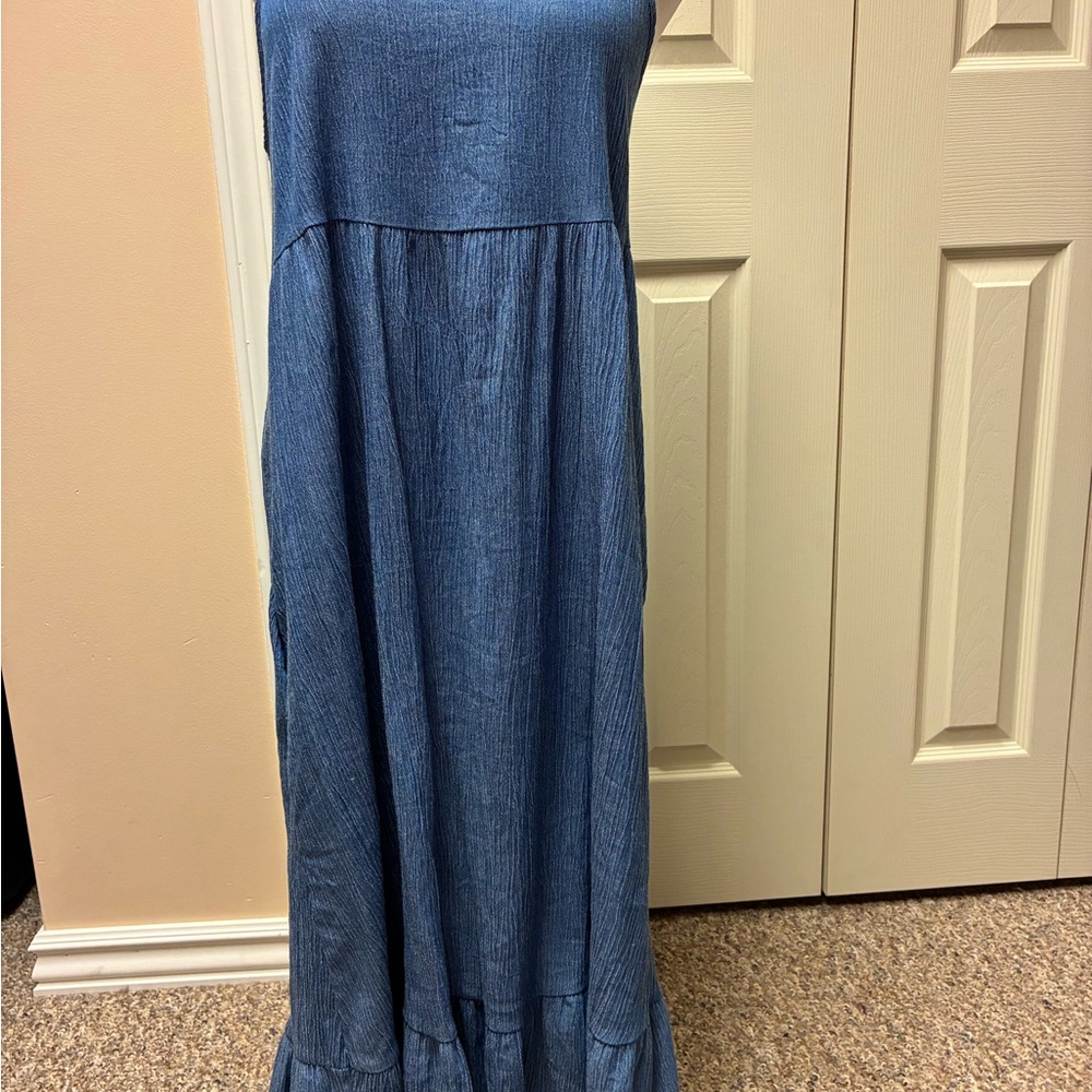 Ella Mara by Anthropologie Size Medium Elegant Blue Maxi Dress